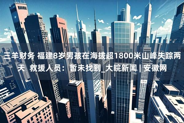 三羊财务 福建8岁男孩在海拔超1800米山峰失踪两天  救援人员：暂未找到_大皖新闻 | 安徽网