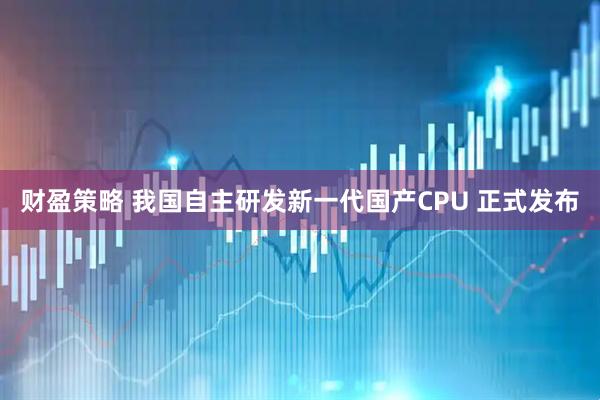 财盈策略 我国自主研发新一代国产CPU 正式发布