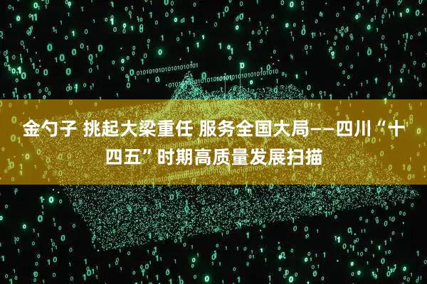 金勺子 挑起大梁重任 服务全国大局——四川“十四五”时期高质量发展扫描