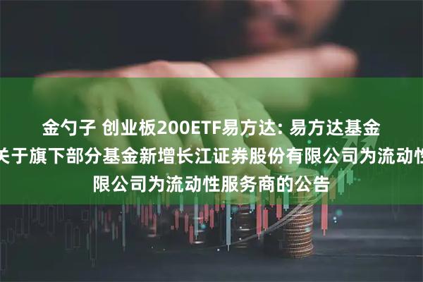 金勺子 创业板200ETF易方达: 易方达基金管理有限公司关于旗下部分基金新增长江证券股份有限公司为流动性服务商的公告